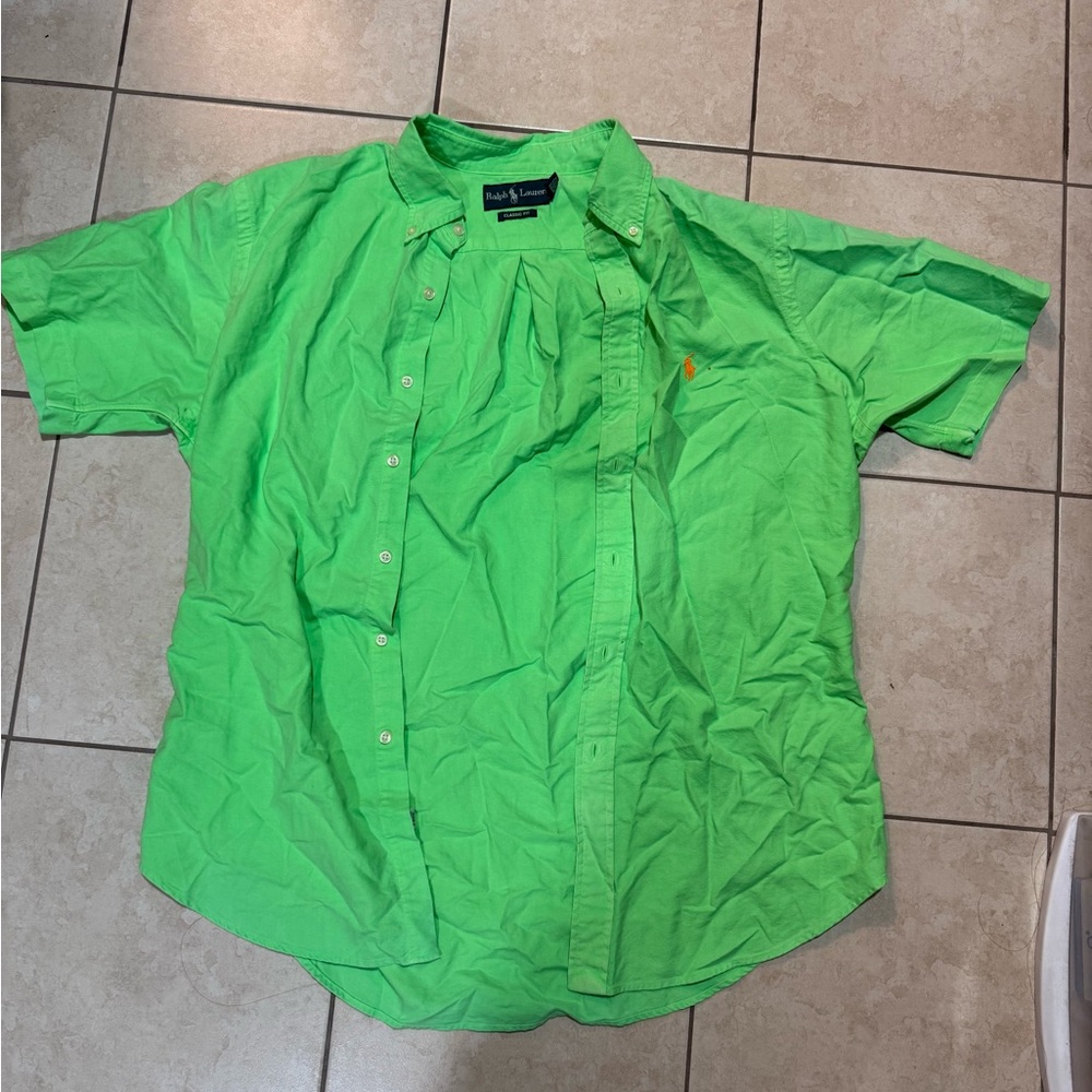 Ralph Lauren Green Casual Button Down Shirt